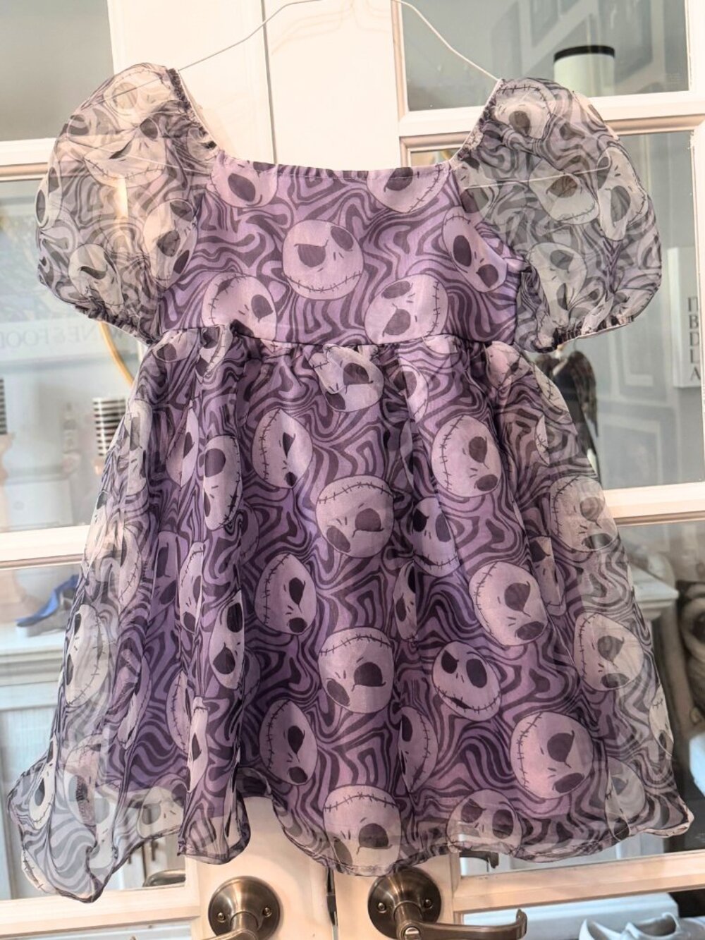Disney The Nightmare Before Christmas Jack Skellington Purple Dress Girl's M 8